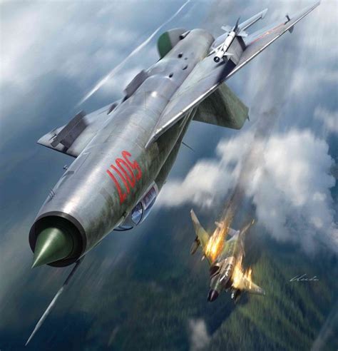 Mig 21 Fishbed Vs F 4 Phantom Ii In 2020 Mig 21 Aircraft Vietnam War ...