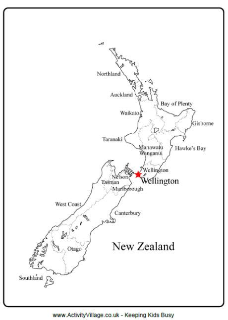 New Zealand Outline Map