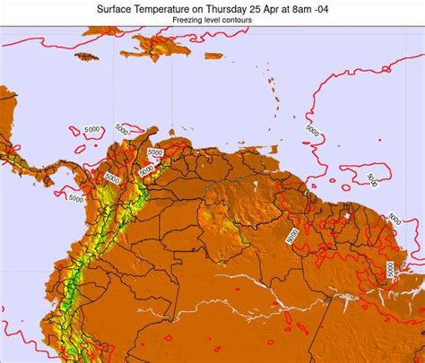 Trinidad and Tobago Surface Temperature on Tuesday 20 Jul at 7:30am VET