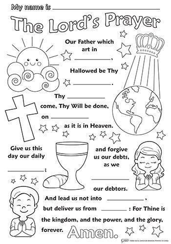 The Lord'S Prayer Coloring Pages 75 best faith activities images on ...