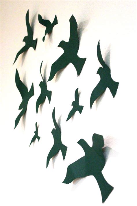 Paper Birds Bird Wall Decal Bird Wall Art Wall Art for | Etsy