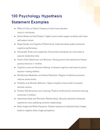 100+ Psychology Hypothesis Statement Examples, How to Write, Tips