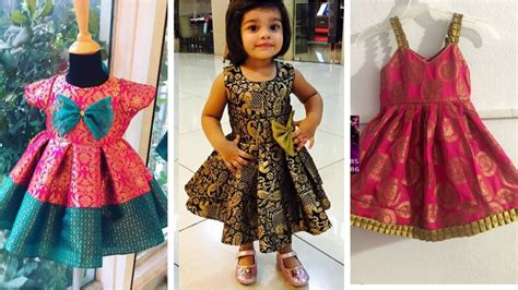 Kids frock designs from brocade fabric - Dress ur Baby girl in silk dresses for fab Partywear ...