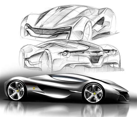 Sketches for a Ferrari project by Samir Sadikhov (2011) Car Design Sketch, Car Sketch, Design ...
