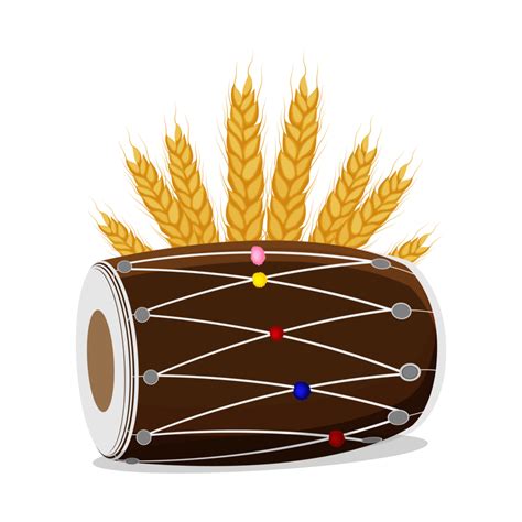 Realistic dhol and wheat 12011860 PNG