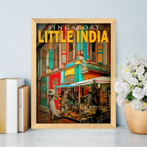 Art Prints - Lifestyle :: Singapore :: Retro Travel Poster - Singapore Little India - Poster Hub