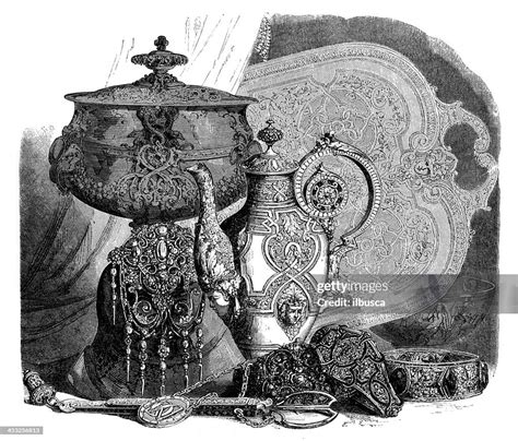 Antique Illustration Of Ornate Vases High-Res Vector Graphic - Getty Images