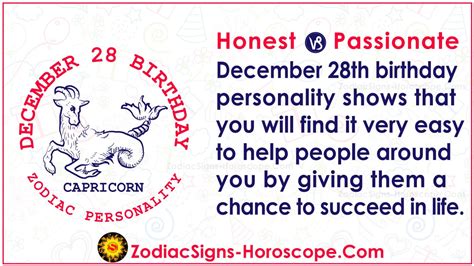 December 28 Zodiac (Capricorn) Horoscope Birthday Personality and Lucky ...