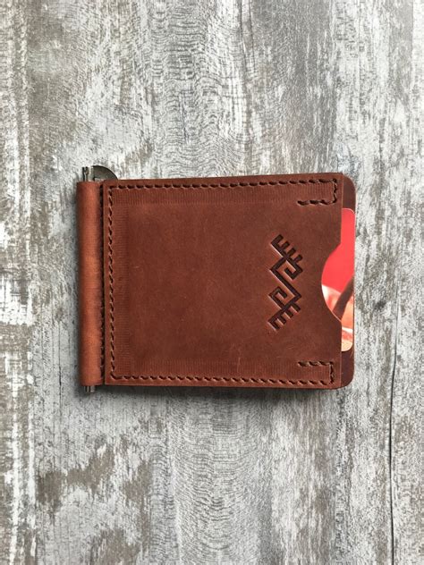 Money Clip Wallet Minimalist Leather Wallet Slim Money - Etsy