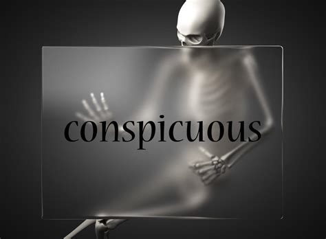 conspicuous word on glass and skeleton 6286066 Stock Photo at Vecteezy