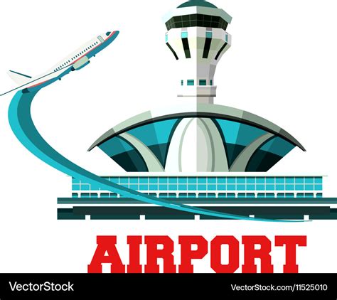 Emblem airport Royalty Free Vector Image - VectorStock