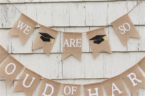 We Are So Proud of You Banner Graduation Burlap Banner Class | Etsy