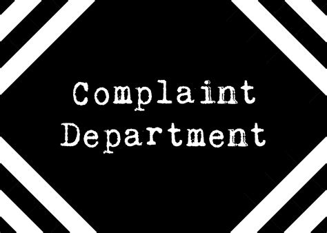 Complaint Department – New Pop Lit