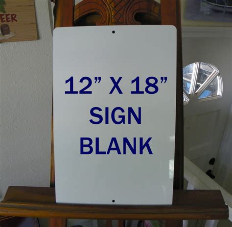 12" x 18" Aluminum Sublimation Sign Blanks .032" Thick