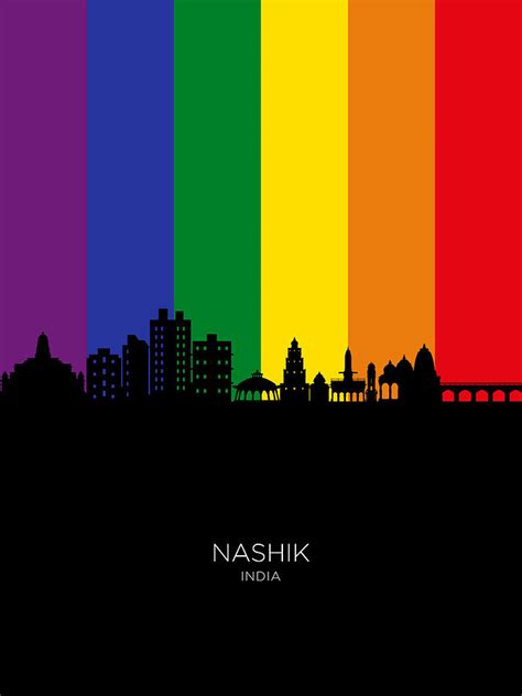 Nashik Skyline India #71 Digital Art by Michael Tompsett