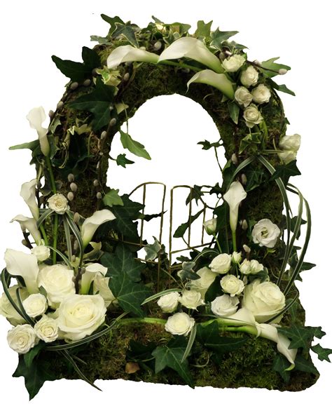 Woodland themed Gates of Heaven | Funeral floral arrangements, Funeral floral, Flower arrangements