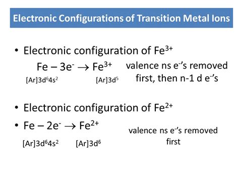 Electron Configuration Of Fe2 And Fe3 - slidesharetrick