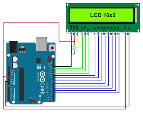 Lcd Display Arduino Circuit Diagram