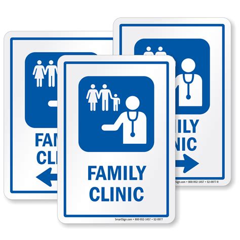 Family Clinic Hospital Sign, Family Health Care Symbol, SKU: S2-0977