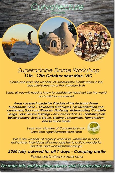 Superadobe Workshop (Moe, Victoria, Australia, 11-17 October, 2014)