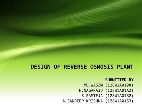 (PPT) Design of reverse osmosis process plant - DOKUMEN.TIPS