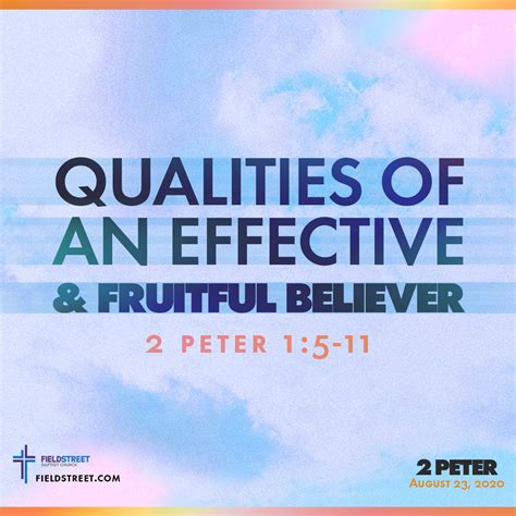 The Qualities of an Effective and Fruitful Believer | Sunday worship, Sermon series, Gospel of ...