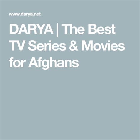 DARYA | The Best TV Series & Movies for Afghans | Best tv series, Best tv, 13th birthday party