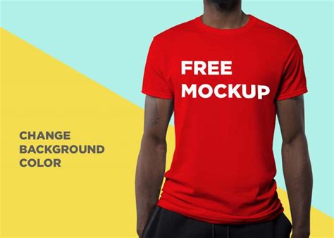 Red t shirt mockup free download 2021