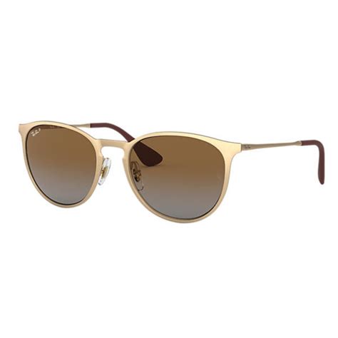 Ray Ban Erika Metal Matte Gold / Polarized Brown Gradient