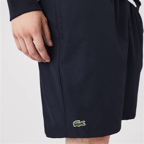 Men's Lacoste SPORT tennis shorts in solid diamond weave taffeta | LACOSTE