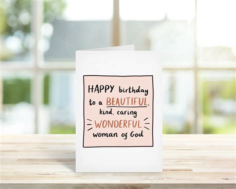 Christian Birthday Card for Her Woman of God Birthday Card - Etsy