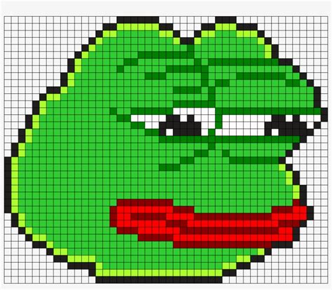 Can We Try Put The Pepe Frog - Pepe The Frog Minecraft Pixel Art Transparent PNG - 967x799 ...