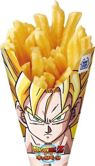 Dragon Ball Z : des frites Son Goku venues du Japon ! | Barquette de frite, Packaging, Dragon ball z