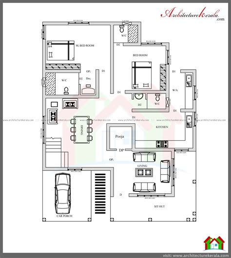 Stunning 4 Bedroom Kerala Home Design with Pooja Room Free Plan and Elevation - Kerala Home Planners