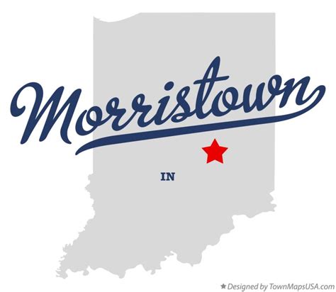 Map of Morristown, IN, Indiana