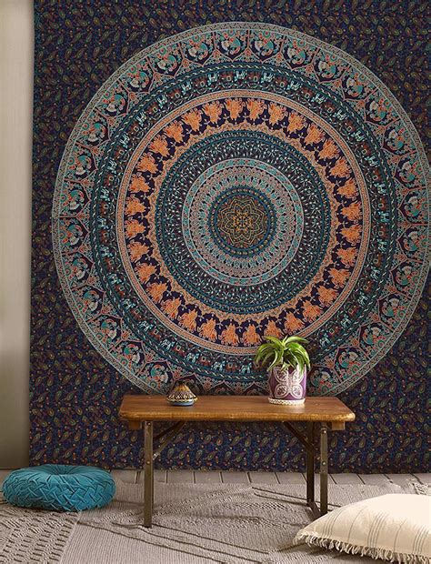 Plum & Bow Bohemian Mandala Wall Hanging Tapestry - RoyalFurnish.com