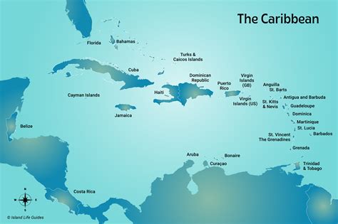Caribbean Islands On World Map