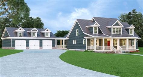 Plan 75482GB: Country Home with Metal Roof | Cape cod house plans, Country style house plans ...