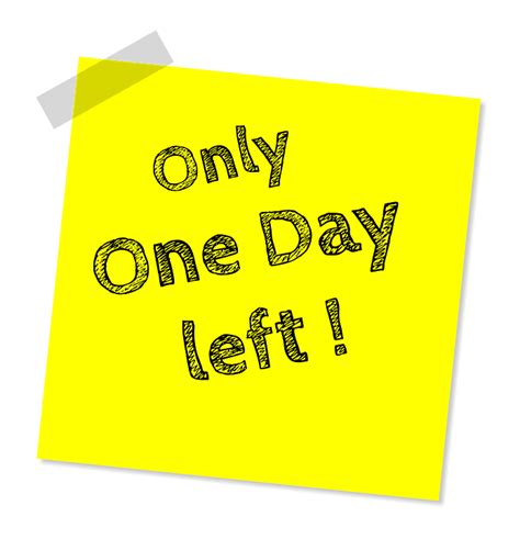 Download One Day Left, Note, Day. Royalty-Free Stock Illustration Image ...