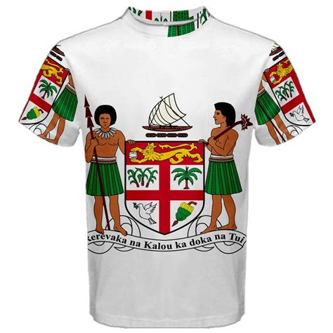 New Fiji Fijian Coat of Arms Sublimated Men's Sport Full - Etsy