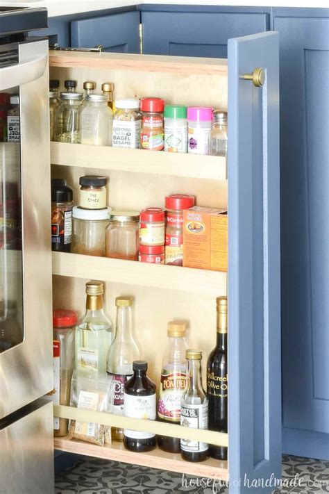 How to Build a Pull Out Spice Rack Cabinet - Houseful of Handmade