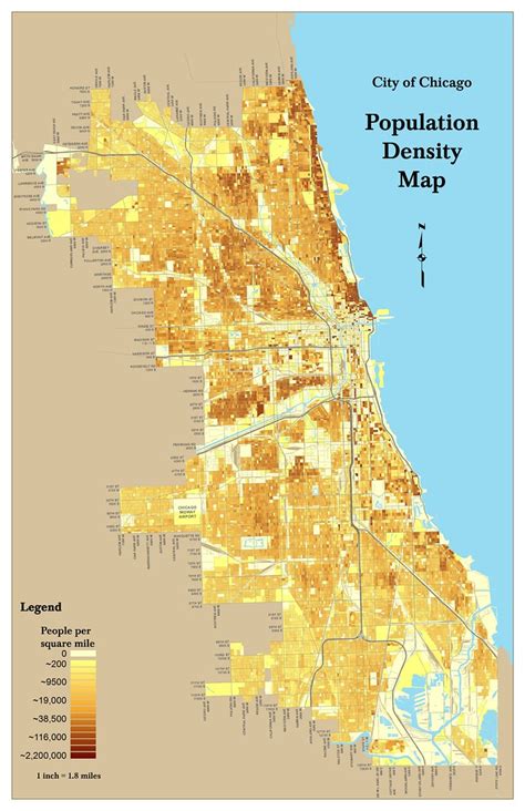 Chicago Population Density Map | By Census Block - 2000 data… | Flickr