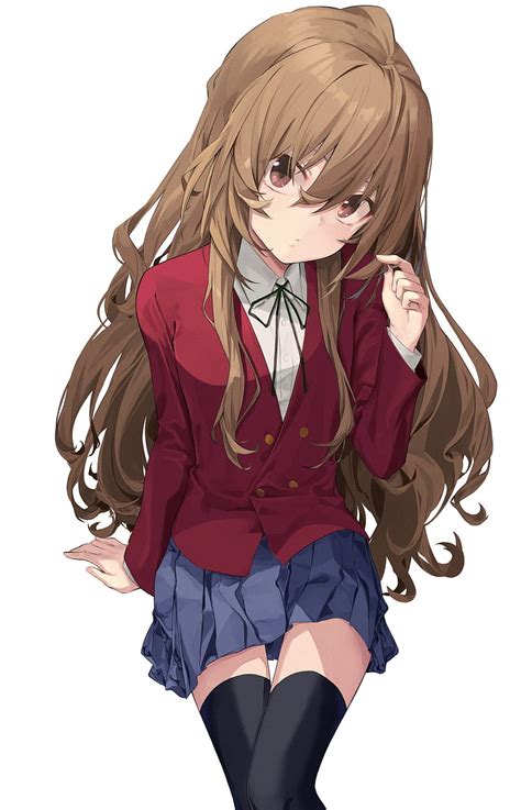 Toradora!, loli, small boobs, school uniform, JK, messy hair, thighs, anime girls, HD phone ...