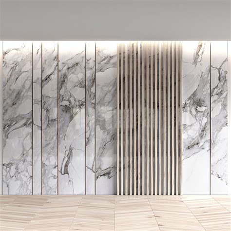 Marble panels with planks 3D model | CGTrader