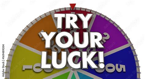 Try Your Luck Spinning Game Show Wheel 3d Illustration Stock ...