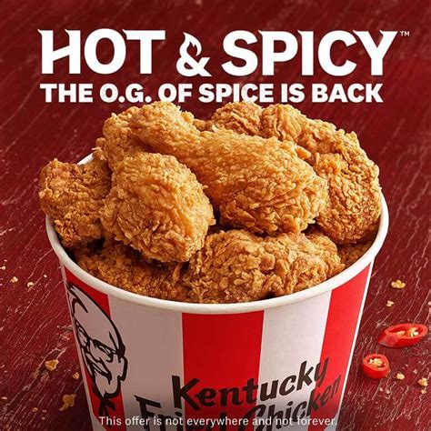 NEWS: KFC Hot and Spicy Chicken returns 17 May 2022 | frugal feeds