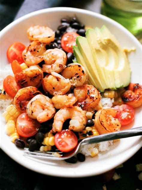 Spicy Honey Garlic Shrimp Bowl - Dad With A Pan