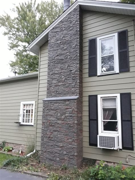 Stone Veneer Chimney Remodel DIY Project - GenStone