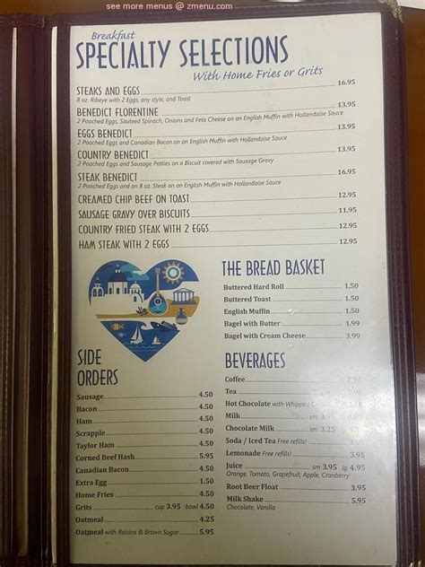 Menu at Galaxy Diner restaurant, Stuart