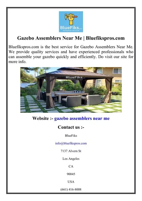 PPT - Gazebo Assemblers Near Me Bluefikspros.com PowerPoint ...